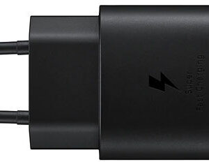מטען קיר מהיר Samsung Super Fast Travel Charger 25W + כבל USB Type-C – צבע שחור