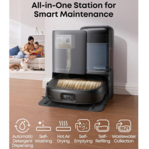 שואב רובוטי שוטף ANKER – eufy E25 Omn  – אחריות שנתיים למכשיר ושנה לסוללה ע"י המילטון חשמל ואלקטרוניקה היבואן הרשמי
