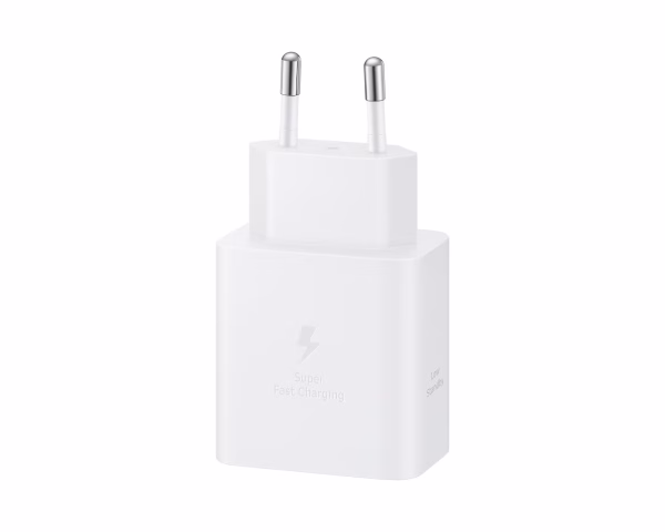 מטען קיר מהיר Samsung Super Fast Travel Charger 45W + כבל USB Type-C – צבע לבן