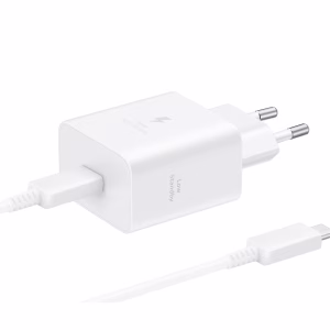מטען קיר מהיר Samsung Super Fast Travel Charger 45W + כבל USB Type-C - צבע לבן