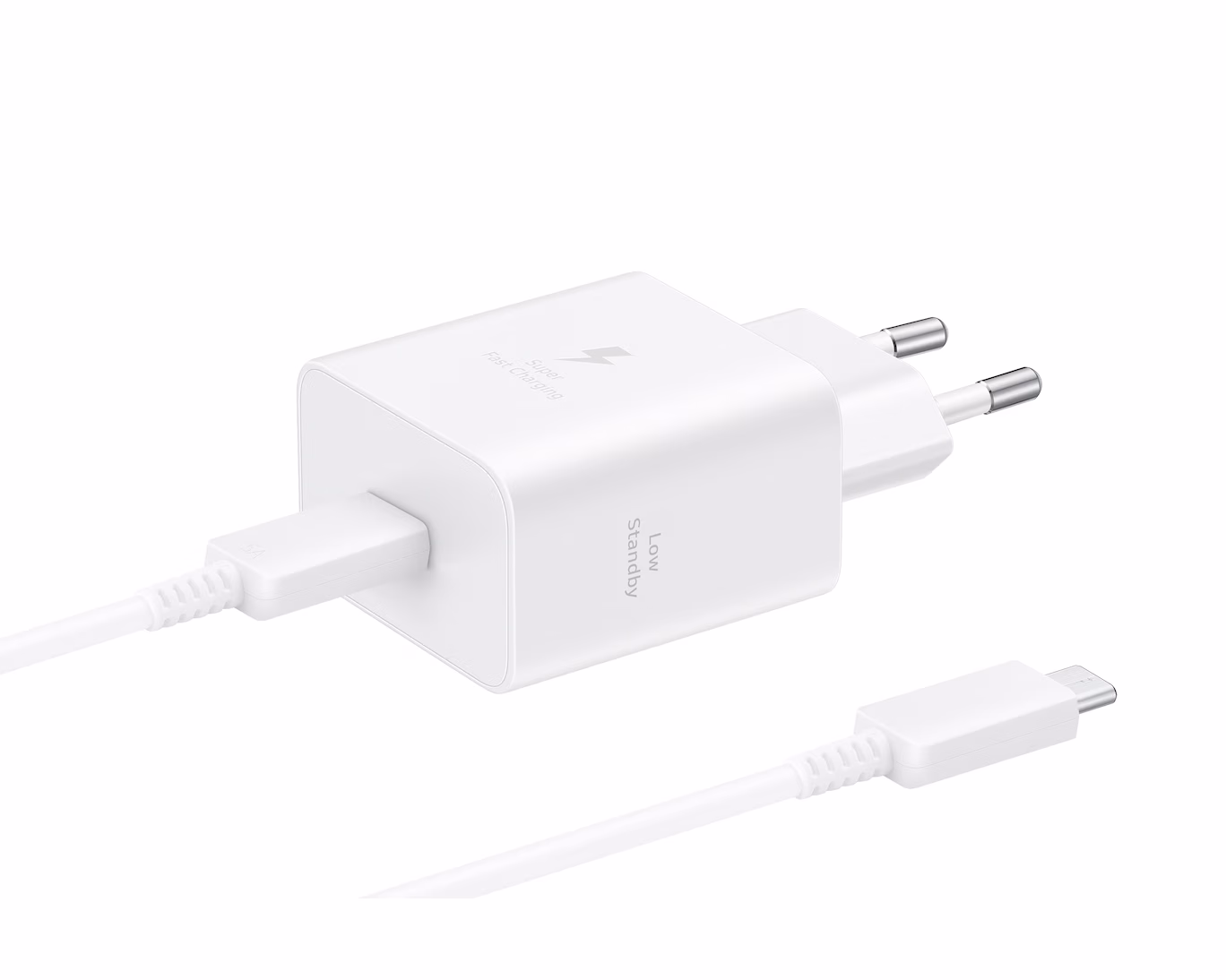 מטען קיר מהיר Samsung Super Fast Travel Charger 45W + כבל USB Type-C - צבע לבן
