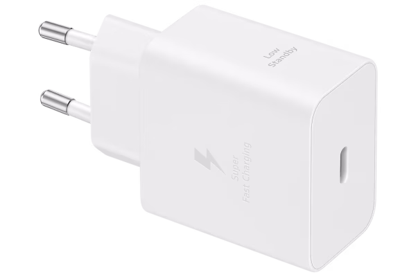 מטען קיר מהיר Samsung Super Fast Travel Charger 45W + כבל USB Type-C – צבע לבן