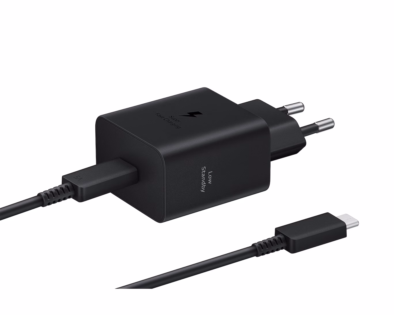 מטען קיר מהיר Samsung Super Fast Travel Charger 45W + כבל USB Type-C - צבע שחור