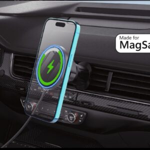 מעמד מגנטי למזגן רכב עם טעינה אלחוטית ANVIL – MagSafe –  טעינה אלחוטית 15W