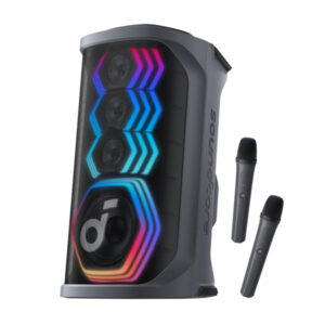 ערכת רמקול קריוקי 200W כולל 2 מיקרופונים אלחוטיים ANKER soundcore Rave 3s AI – יבואן רשמי