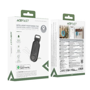 מחזיק מפתחות חכם עם תג איתור ACEFAST TAG S4 תומך Apple Find My צבע שחור – יבואן רשמי