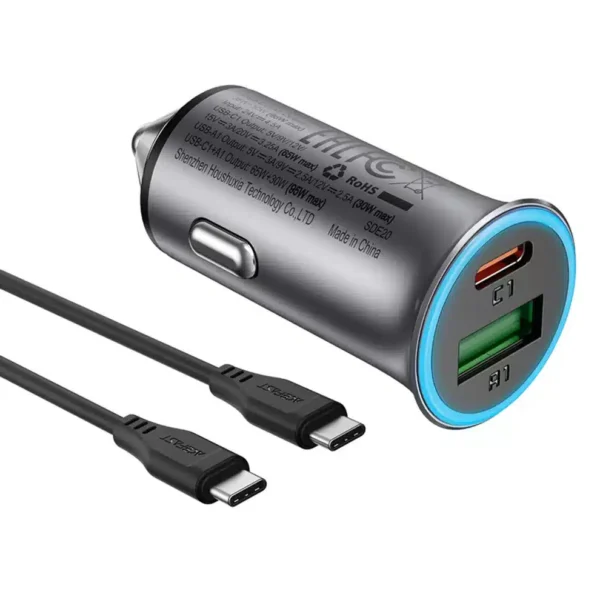מטען מהיר לרכב Acefast B16 95W עם כבל USB-C – יבואן רשמי