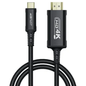 כבל HDMI איכותי USB-C ל-HDTV 4K סגסוגת אלומיניום חיפוי קלוע 1.8 מטר Acefast C1-10 - יבואן רשמי